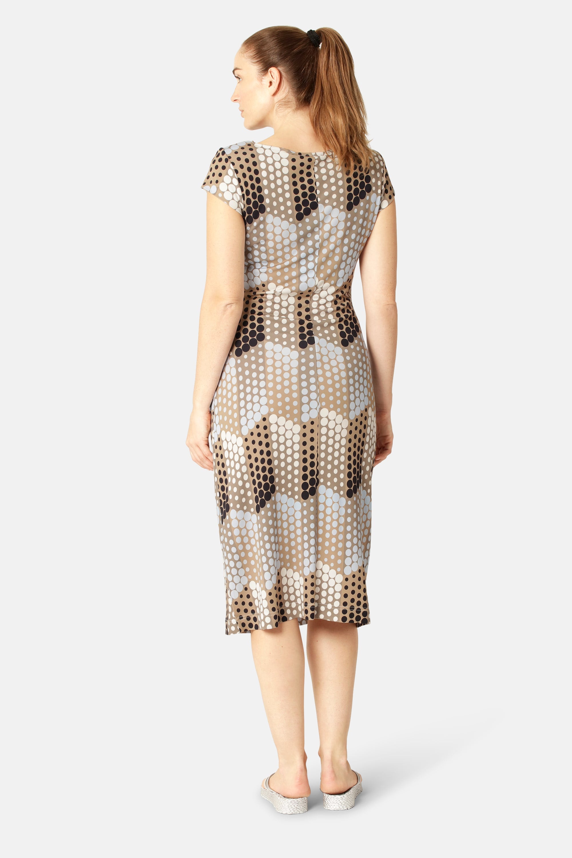 Vestido Midi Twist - Blue Grafic Dot